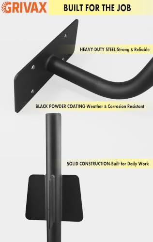 Black Powder Coated Heavy Duty Steel Traffic Cone Holder for Truck Rust-Resistant Horizontal Mount Rack, Cone Organizer for Transporting Safety Cones 2PCS