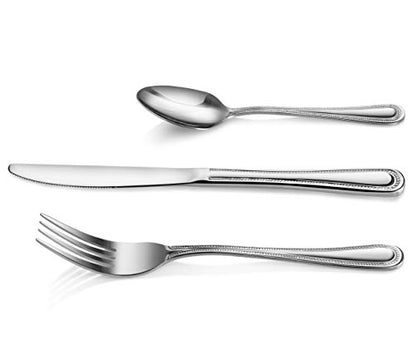New Star Foodservice Bead Pattern Stainless Steel Flatware, 36-Piece - size: 36-Piece Flatware Set