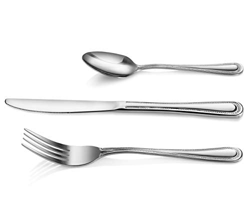New Star Foodservice Bead Pattern Stainless Steel Flatware, 36-Piece - size: 36-Piece Flatware Set