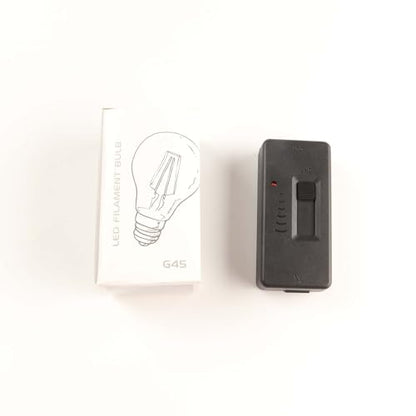 Bieye SW001 Inline Lamp Cord Slide Dimmer Switch Kit with E26 G45 LED Bulb