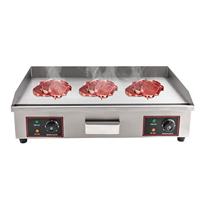 3000W Commercial Electric Flat Top Griddle Countertop Teppanyaki Grill - color: 3000W, 28.7"x15.7"