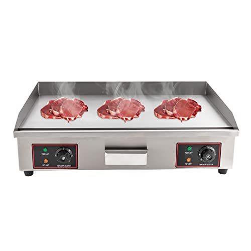 3000W Commercial Electric Flat Top Griddle Countertop Teppanyaki Grill - color: 3000W, 28.7"x15.7"