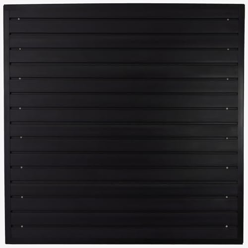 FRAYSCENT Slat Wall Paneling Garage Wall Organizer, Slatwall Panels Garage Tool Organizer Wall Mount Garage Slat Wall Storage Systems, Slat Board PVC Wall Panels Garage Storage (Black, 4ftx4ft) - color: Black, size: 4x4ft