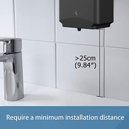 AIKE Heavy Duty Automatic Soap Dispenser,37oz for Bathroom,Matteblack Steel - color: Matte Black