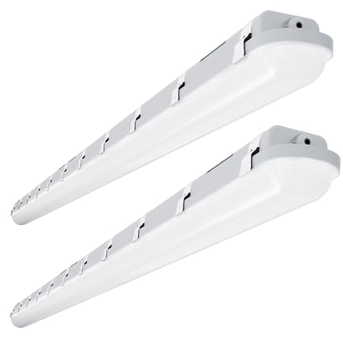 JTT 8FT LED Vapor Tight Light 120/100/80W Options, 0-10V Dimmable - 2Pack - size: 8FT (2-Pack)
