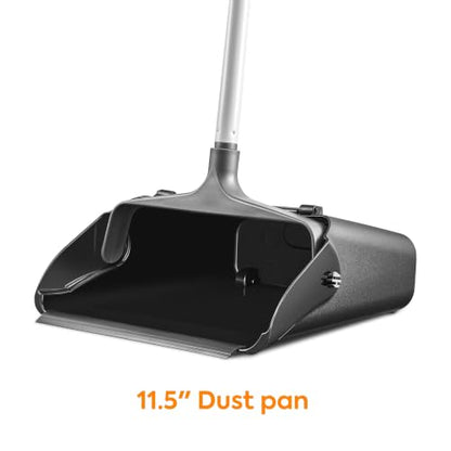 Coastwide Professional Heavy Duty Upright Dustpan, 36.4", Black