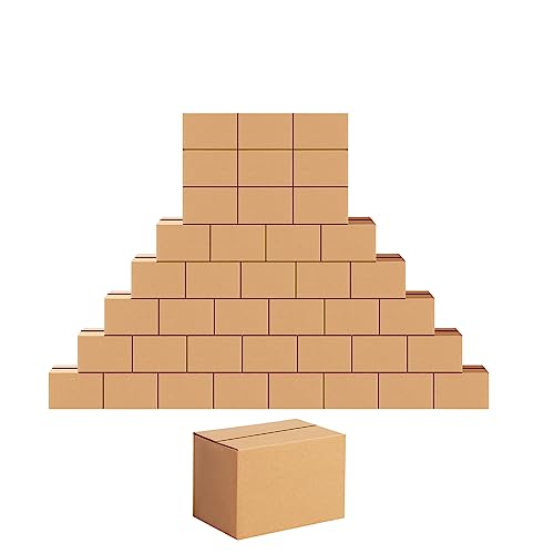 Edenseelake 40 Pack 6x4x4 inches Shipping Boxes Small Cardboard Boxes for Packing, Moving, Mailing, Brown - color: 40 packs（Brown), size: 6x4x4 inch