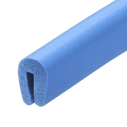 PATIKIL Rubber Edge Trim, 1/8"(3mm) x 6.6Ft Length EPDM U Channel Edge Protector U Shaped Gasket for 1-3mm Mirror Glass Protector, Blue (10x16mm) - color: Blue, size: 1/8"x6.6Ft(1-3mmx10x16mm)