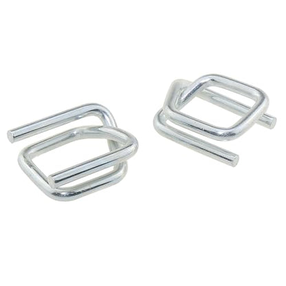 50PCS Strapping Buckle Metal Wire Buckle 1/2 Inch Heavy Duty Galvanised Wire Buckle for Polypropylene Strapping and Cordage and Wire Buckle