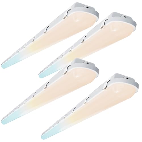 JTT 4Pack 8FT LED Vapor Tight Light 120/100/80W Options 3CCT 0-10V Dimmable - size: 8FT (4-Pack)-New