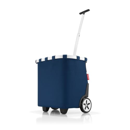 reisenthel carrycruiser Dark Blue - Portable Shopping Trolley with Sturdy Aluminum Frame, Shoulder Strap and Removable mesh Inner Bag -Water-Repellent - color: Dark Blue