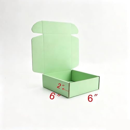 KAXILU Green Tea Cardboard Boxes Shipping Packaging Boxs 20pcs Shipping Boxs Suitable E-Commerce Packaging Small L6xW6xH2 inch - color: Green Tea-1, size: Small-L6xW6xH2 inch