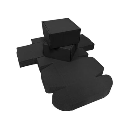 30 Pack 6x6x3 in Black Shipping Boxes - color: Black, size: 6x6x3 in