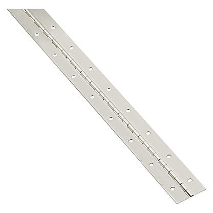 National Hardware Continuous Piano Hinge N148-171, 1-1/2 in x 30 in, Nickel - color: Nickel, size: 1-1/2" x 30", style: Updated Packaging