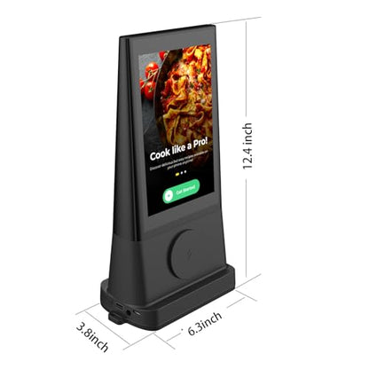 WeADS Digital Table Tent,Sign Holder by WFI Connected,Double Touch Screen Table Talker with 23200mAH Battery and Wireless Phone Charger for Restaurant Business Store Bar (Black) (FYD-06-23200mAH)