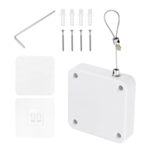 PATIKIL Automatic Sliding Screen Door Closer 3.9 Ft 1200g/12N White 1 Set - color: White, size: 3.9 Ft, 1200g/12N