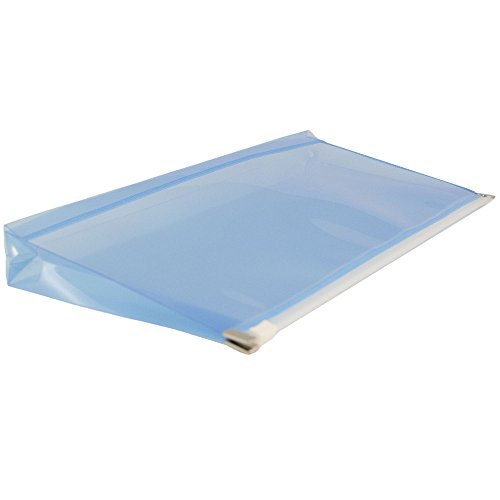 JAM PAPER Plastic Envelopes with Zip Closure - #10 Booklet Wallet - 5 x 10 - Blue - 12/Pack - color: Blue, size: #10 Business Size