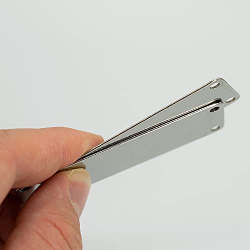 StayMax 304 Stainless Steel Engraving Blank Tags Rectangle Stamping Blanks with 4 Holes 1inch*3inch 25 Pack