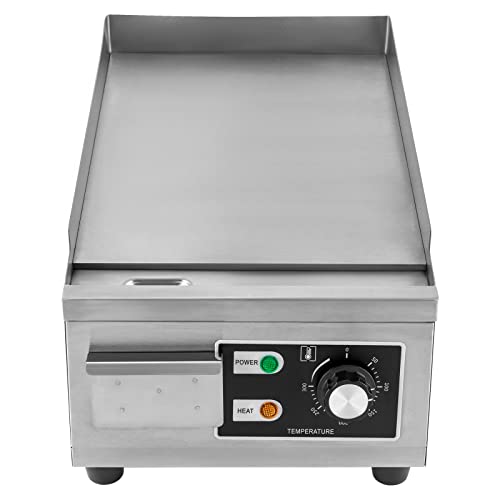 Electric Countertop Flat Top Griddle 11x15.7in Commercial Teppanyaki Grill - color: 1300W, 11"x15.7"