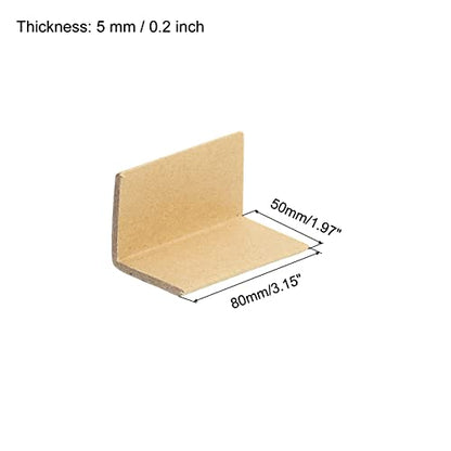 PATIKIL Adjustable Cardboard Corner Protector Package Frame Protectors L Shaped 80x50mm Thick 5mm for Art, Packing, Shipping, Pack of 50 - size: 80x50mm