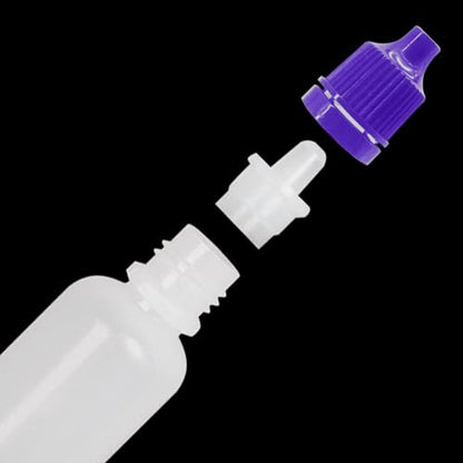 10Pcs 15ml Plastic Dropper Bottles, 0.5oz Small Squeeze Leakproof Dropper Bottle with Childproof Cap and Plug, Reusable Portable Eye Liquid Container for Travel Purple - color: Purple Cap