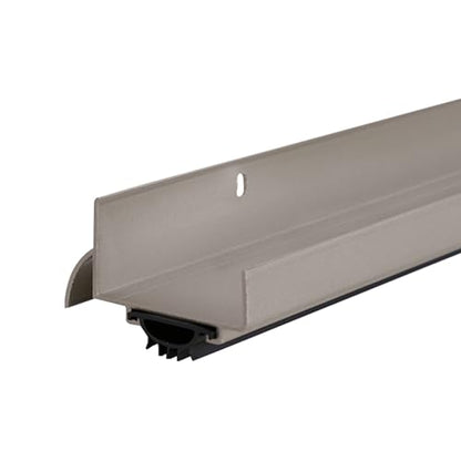 MD Building U-Shape Commercial Screw-on Under Door Seal, Satin Nickel, 36in - color: Satin Nickel, size: 36 in.