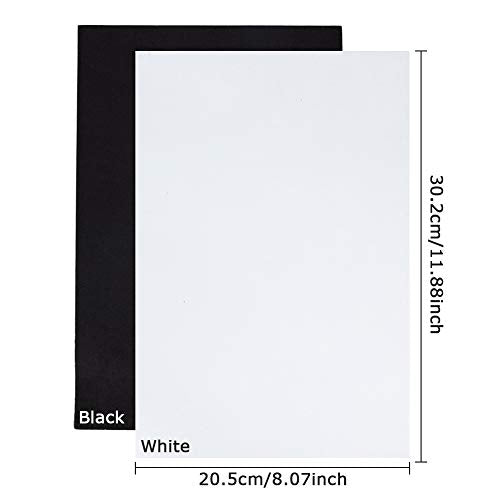 BENECREAT 20 Sheets Black & White A4 EVA Foam - 2mm Thick Craft Foam for DIY Scrapbooking & Decorations, 8x12 Inch - color: White & Black, size: 2mm
