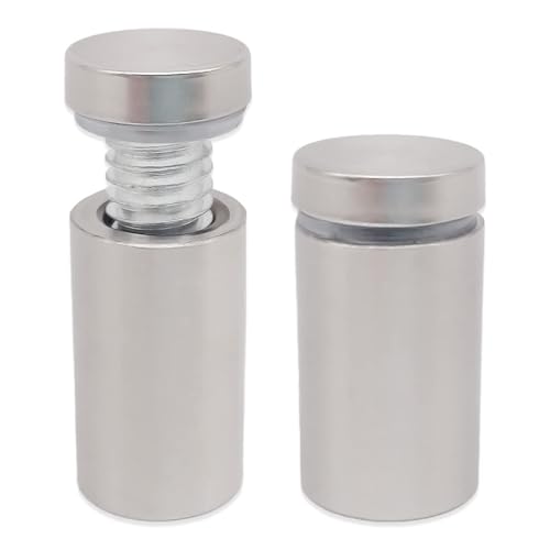 1/2 x 1-5/8 Inch Standoff Screws for Acrylic - Lantee Stainless Steel Glass Sign Standoff Mounts Hardware Bolts (12 x 40mm, 12 Pcs) - color: Silver, size: 1/2" x 1-5/8" / 12 x 40mm