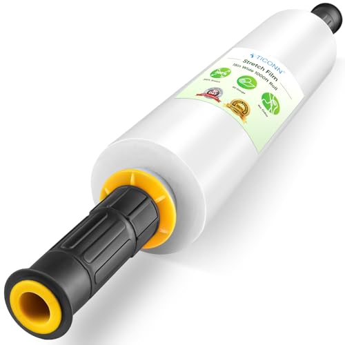 TICONN Stretch Wrap Roll, 15 in x 1000 ft Plastic Wrap for Moving Furniture - style: 15''-1PK