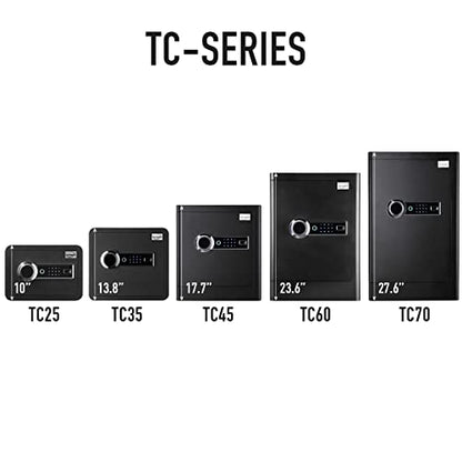 Tenamic Biometric Fingerprint Safe Box 1.41 Cuft Security Box with Induction Light and Leather, Solid Alloy Steel Home Cabinet Safe, Black - size: 1.41 cuft Biometric