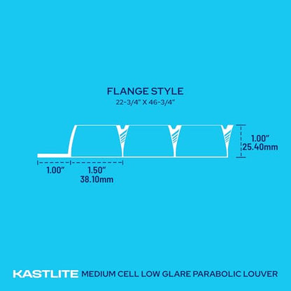 KASTLITE Para-Lite 2 Parabolic Panel, 22.75" x 46.75", Flange-Style, 2-Pack - size: 22.75" x 46.75"