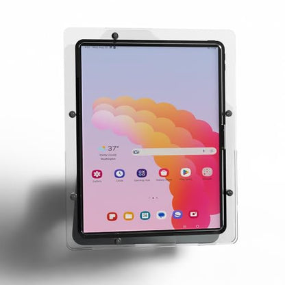 Anti-Theft Acrylic Case for Lenovo TAB Tablet with 360 Rotate 180 Swivel Metal Desktop Stand & 90-Degree USB C Cable (Clear, M11 K11) - color: Clear, size: M11 K11