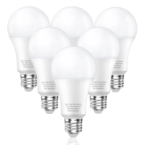 LEDERA 150 Watt Equivalent LED Light Bulb, A21 Bright Daylight White 5000K