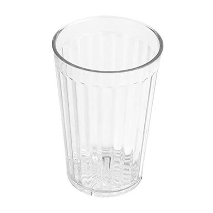 G.E.T. 8816-1-CL Heavy-Duty Shatterproof Plastic Faceted Tumblers, 16 Ounce, Clear (Set of 12) - size: 16 Ounces, style: Set of 12