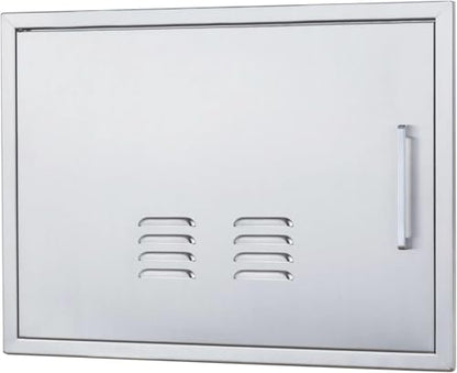 Outdoor Kitchen Doors, 27x20 Inch 304 Stainless Steel BBQ Access Door with Vent, Double Steel Doors for Outdoor Grill Island - size: 27W x 20H- Left