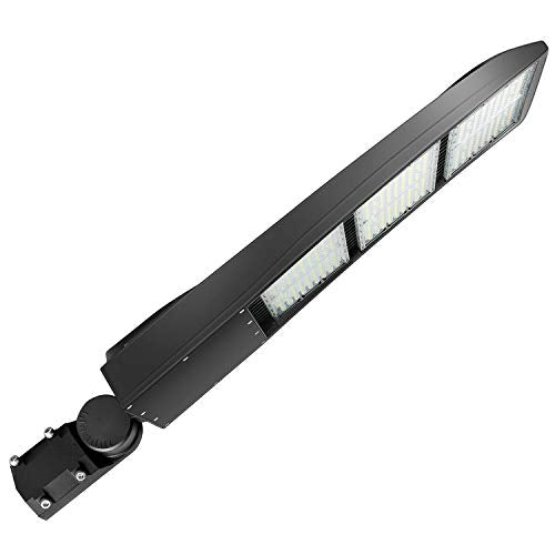 LED Parking Lot Lights 5000K Shoebox Street Pole Lighting,1-10V Dimmable - color: 450W/400W/380W + (100-277V 5000K), size: Adjustable Slip Fitter Mount Bracket