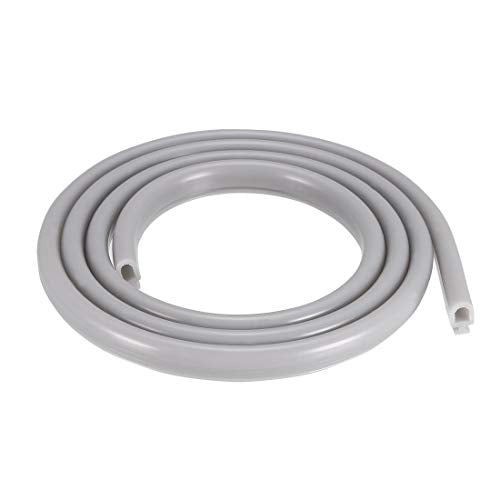 uxcell T-Slot Mount Window Weatherstrip Seal 6.5mm Bulb Bubble for 4mm Slot 1 Meter Long Gray - size: 1m