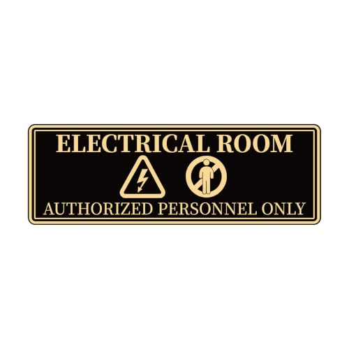 Electrical Room Door Sign for Business,Self-Adhesive Durable Modern - color: ELECTRICAL ROOM 640