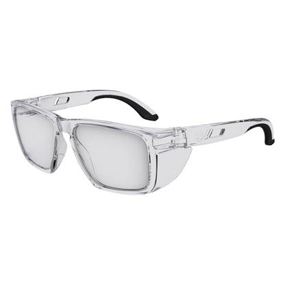 Ergodyne Skullerz SIXTEN Safety Glasses with Side Shields, Anti Fog + Anti Scratch, ANSI z87.1 with Protective Microfiber Bag - color: Clear Lens