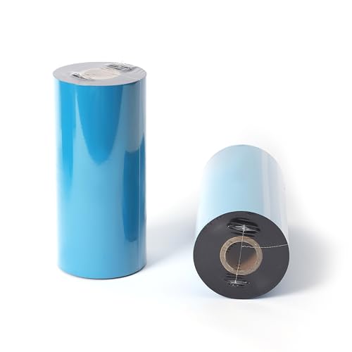 4 Rolls 6.5'' x 1476' Premium Resin Enhanced Wax Ribbon, 165mm x 450m Black Thermal Transfer Ribbon, Barcode Thermal Label Printer Ribbon, CSO-Ink Outside, 1'' Core for Zebra, TSC, GoDex, Citizen.. - size: 6.50''x1476'｜4 Rolls