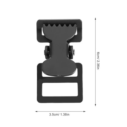 EXCEART 5pcs Webbing Clip Metal Clips Heavy Duty Luggage Strap Backpack Webbing Clamp Buckle Bracelet Iron - size: 6.5X3.5CM