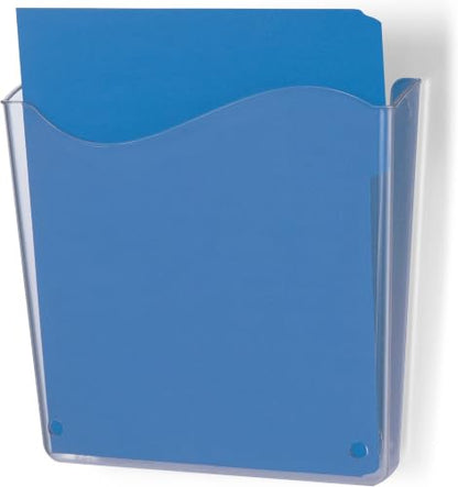 Officemate Vertical Wall File, Letter Size, Durable Unbreakable Plastic Organizer, Mountable Wall or Partition File Holder, Clear (21674) (Pack of 12) - size: (Pack of 12)