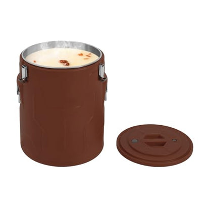 DYNAMI 10 Gal Insulated Food Container,Hot Soup Transport Container Brown - color: Brown, size: 10 Gal