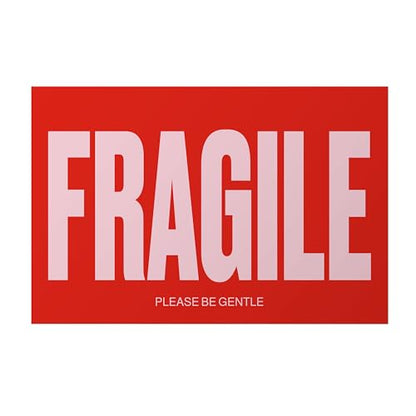 Fragile Stickers – Red and Pink Handle with Care Labels, 2x3 Inch – Roll of 250 for Moving Boxes and Packing Supplies