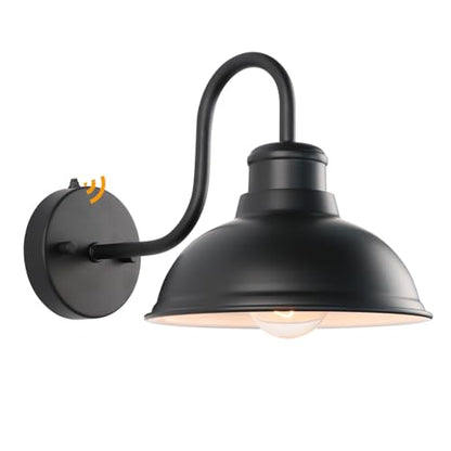Dusk to Dawn Barn Lights Outdoor Wall Light 8" Exterior Lighting Fixtures - size: 8*7.76*12.75 inches