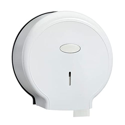 Wall Mount Toilet Paper Holder, 9 inch Commercial Jumbo Toilet Paper Roll Holder for Bathroom Office Restaurant (White) - color: White