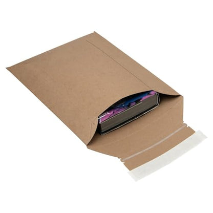 LUXPaper Conformer Mailers | Tear String Opener | Peel & Press | 9 3/4" x 12 1/4" | Brown | 30pt. Kraft | 100 Qty