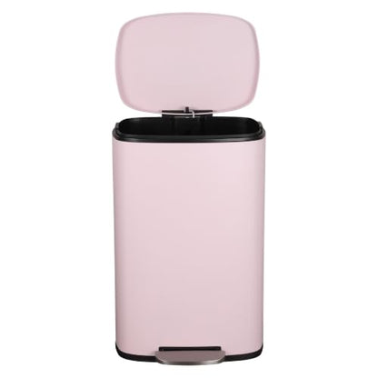 happimess Connor 2-Piece Iron Trash Can, Blush Pink - color: Blush Pink