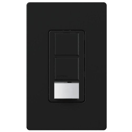 Lutron Lutron MS-OPS6-DDV-BL Maestro 6 Amp Single Pole Dual Circuit Occupancy Sensing Switch, Black - color: Black