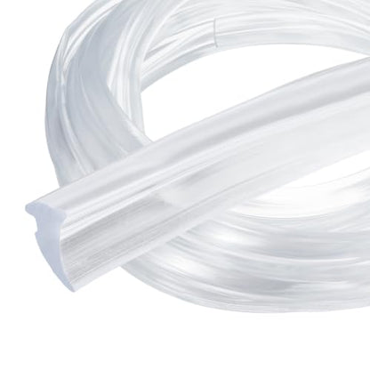 PATIKIL 2Pcs Weather Stripping Door Seal 3/16" Slot, 16.4Ft, Clear, PVC - color: Clear, size: 3/16" Slot, 16.4Ft